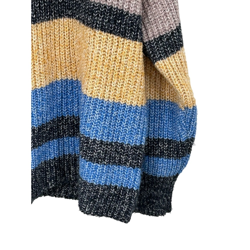C&C California Multi Color Striped Chunky Knit Sweater 1X - Picture 6 of 8